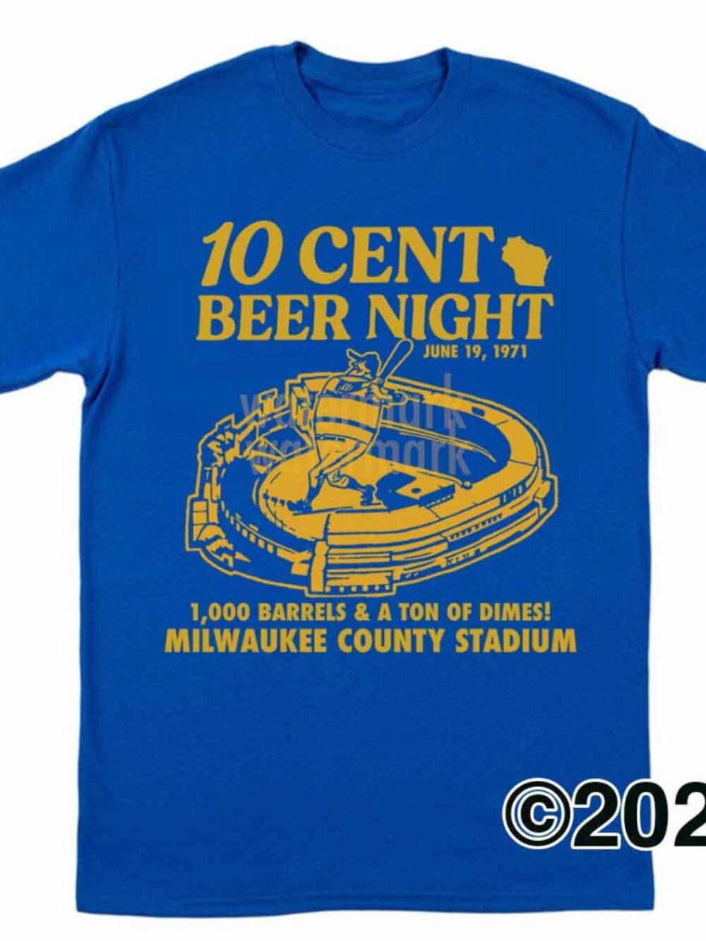 10 cent beer Night Milwaukee County Stadium Shirt Barrelman